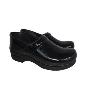 Dansko Professional Clogs Shoes Womens Size 40 Black Patent Leather Nursing Work